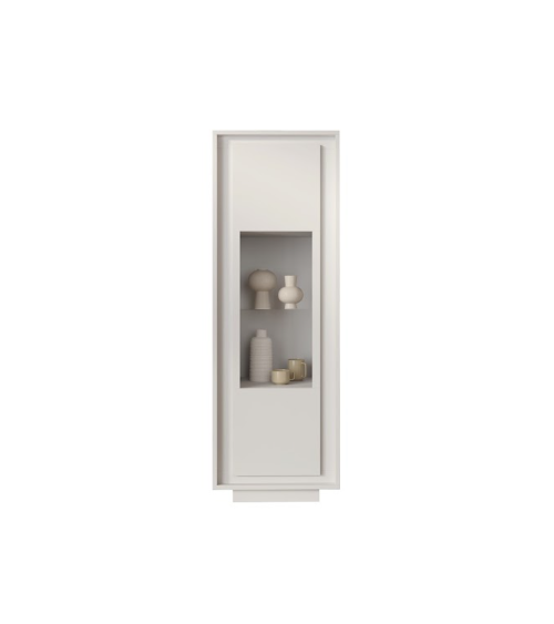 Vitrine SKY 1 porte – Blanc mat laqué